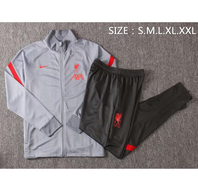 Liverpool Grey Training Suits Jacket with Pants 2020/21